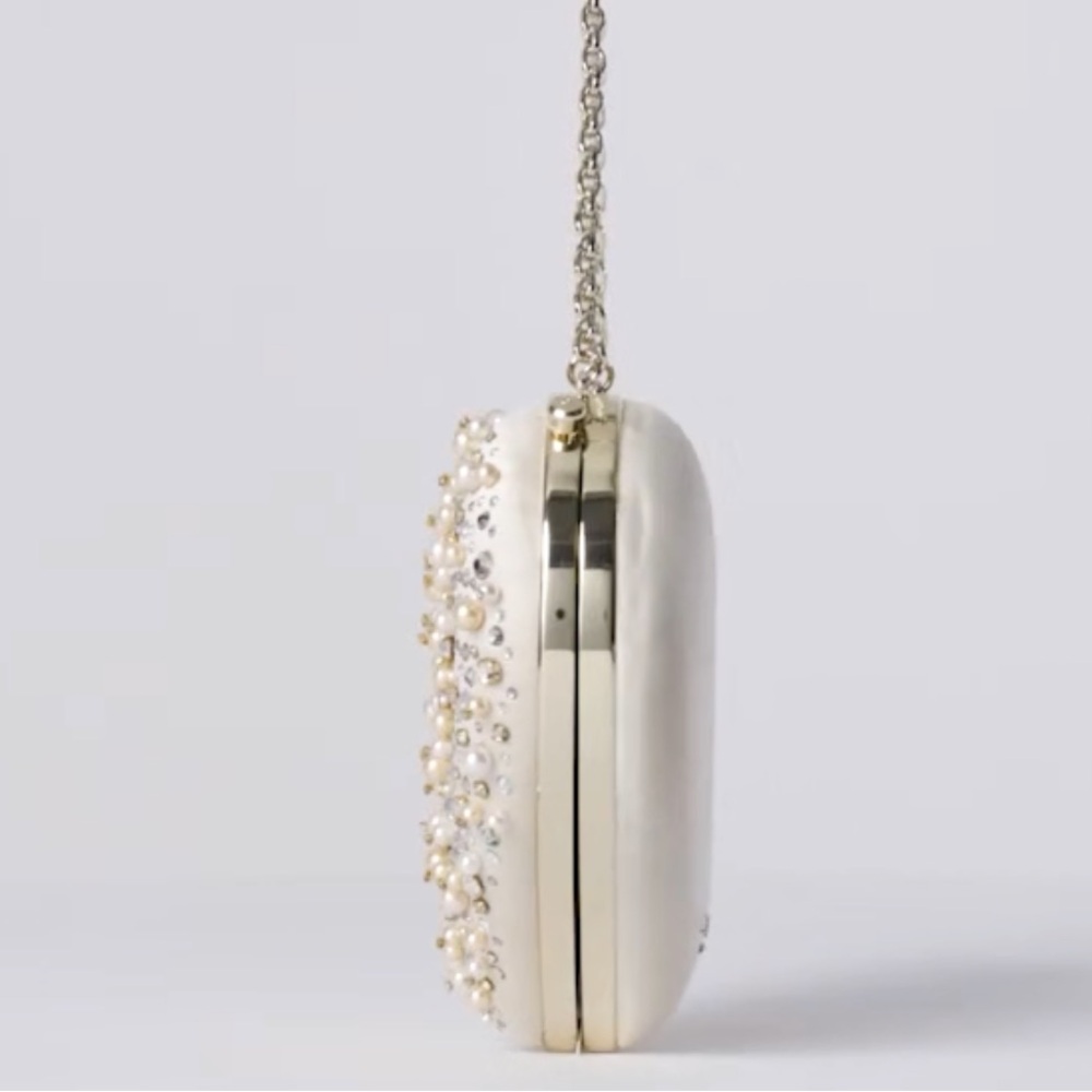 Kate Spade New York PEARL BEADED Mini Heart Shape Bag - Picture 4 of 9